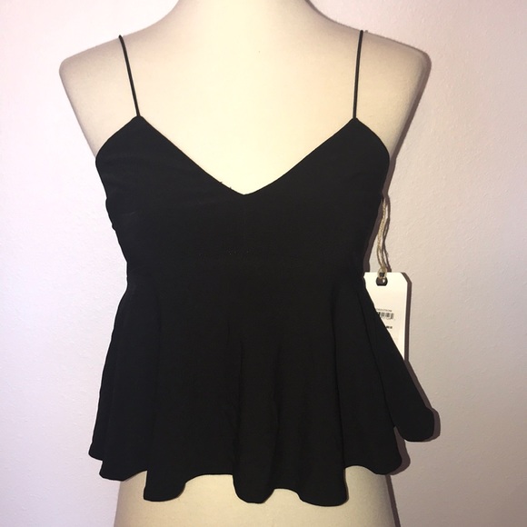 Nordstrom Leith Black Peplum tank - Picture 4 of 7